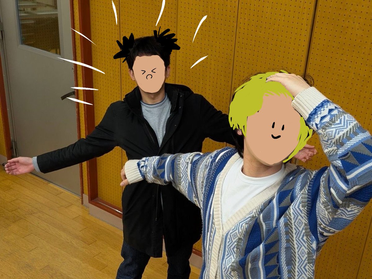 FHS_singers's tweet photo. 🌸新学期まであと1日！🌸

今日はバスパートの2人！

「3年2人でやってんねん　後は言わんでもわかるやろ　バスや　入部するんやで君」

#福高合唱部 https://t.co/edACRKwAv1