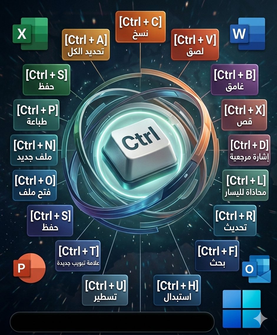 almehmadi_sa's tweet image. #فائده|

خريطة مدارية تضع قوة مفتاح (Ctrl) بين يديك لتسريع وتيرة إنجازك المكتبي باحترافية.

في صورة

#التعليم
#office