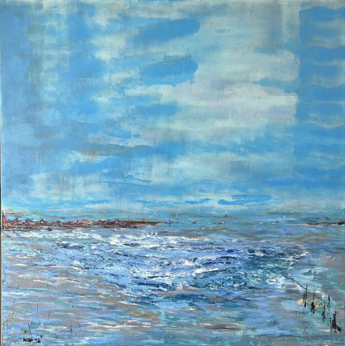 #WIP from the studio. Today. 
Acrylic, 36 x 36in