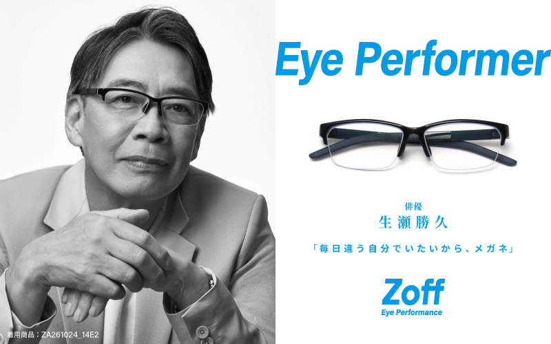 引く手あまたの人気俳優、生瀬勝久さんに「Zoff SNAP GRIP」を着用