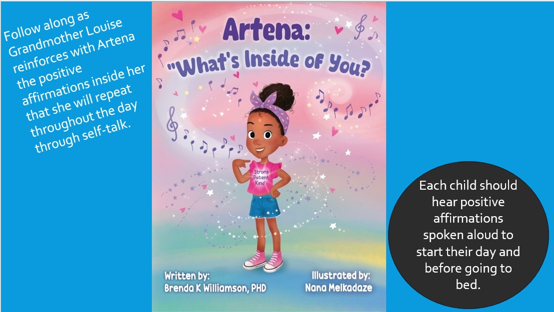 drbkw's tweet photo. Drum roll!!! Yes, let me officially share my first children's book titled, "Artena:  What's Inside of You?"  I am grateful for all the names shared, but her name is Artena.  Look forward to reading your comment.

#affirmations #Blackchildrensbook #childrensbook #drbkw https://t.co/YSwag3XhwW