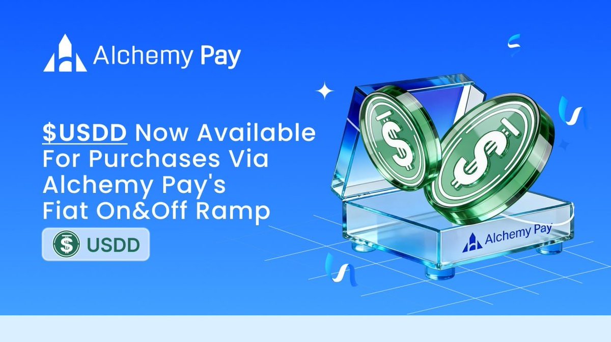 AlchemyPay's tweet photo. 🌐 Expanding stablecoin liquidity across chains.

#AlchemyPay now supports $USDD from @usddio on its fiat on &amp; off-ramp, connecting users to a transparent, over-collateralized stablecoin across TRON, BNB Chain, and Ethereum.

Enter here 👉 https://t.co/OltRWp6yvR
$ACH https://t.co/KUmewRoN0I