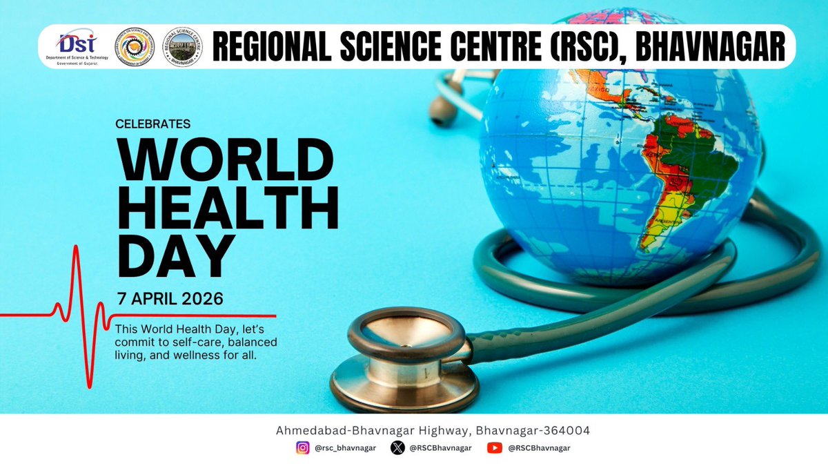 RSCBhavnagar's tweet photo. Knowledge shared, awareness strengthened!
@RSCBhavnagar marked #WorldHealthDay with the successful live screening of @InfoGujcost’s 10th Health Awareness Talk; empowering minds for better health. 
#HealthyLiving #RSCBhavnagar https://t.co/uEcmU1xw9A