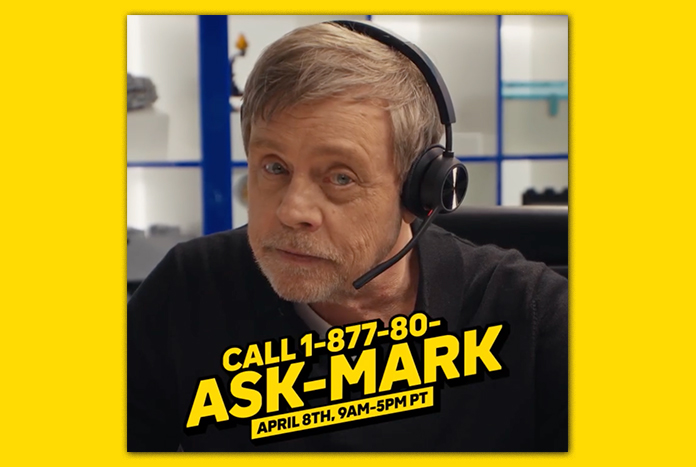 JediNewsNetwork's tweet photo. Call Mark Hamill for Answers to All Your LEGO Star Wars SMART Play Questions - https://t.co/Qxj7EvmGDB #StarWars #LEGOGroup #LEGOStarWars #LEGO #RLFM #thefutureofplay #SmartBrick #SmartPlay @MarkHamill #MarkHamill #JEDI #AskMark https://t.co/nlfPkGIBee