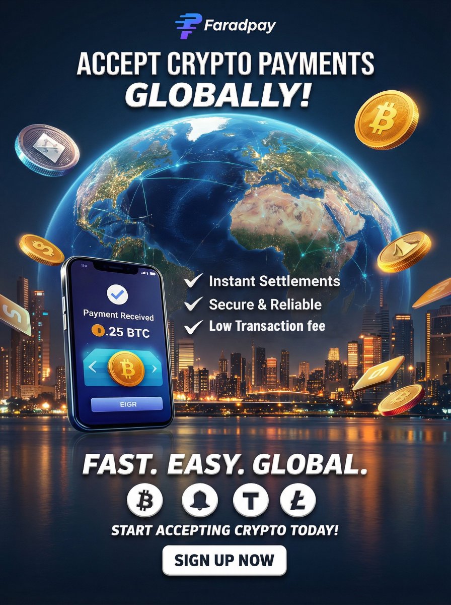 faradpay's tweet photo. What if your business could accept money from anywhere in the world....Instantly ?
make possible with us๐
https://t.co/SV5XUnHmLT
#acceptcrypto #cryptocurrency #growglobal #businssgrowth #explore #viral #trending https://t.co/5cLqM1vAZB