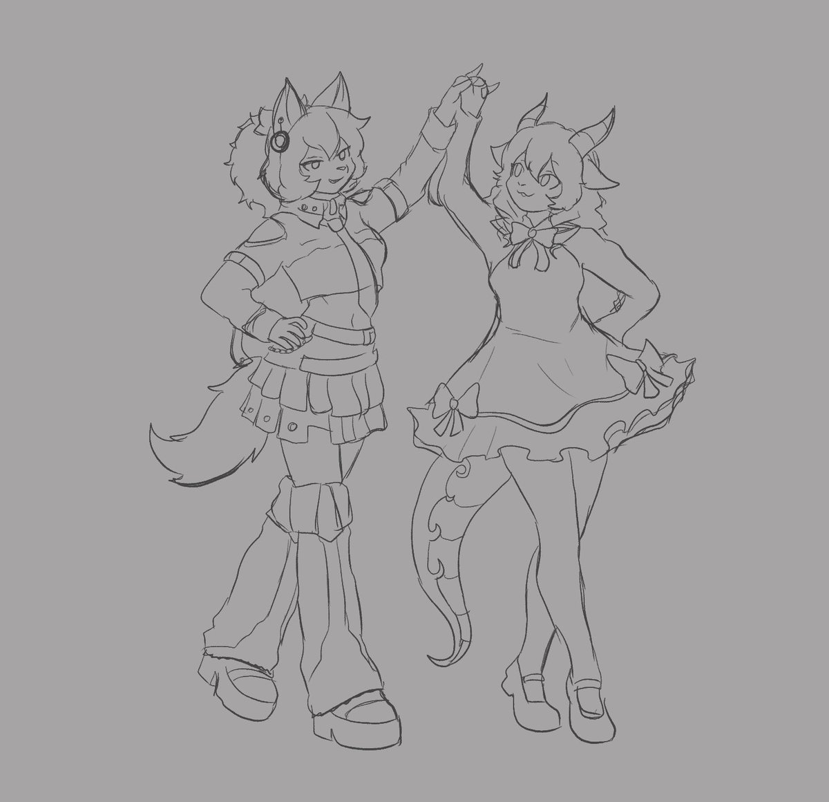 tafu_tofu's tweet photo. Wolf and snek https://t.co/DmWIVSGGq5