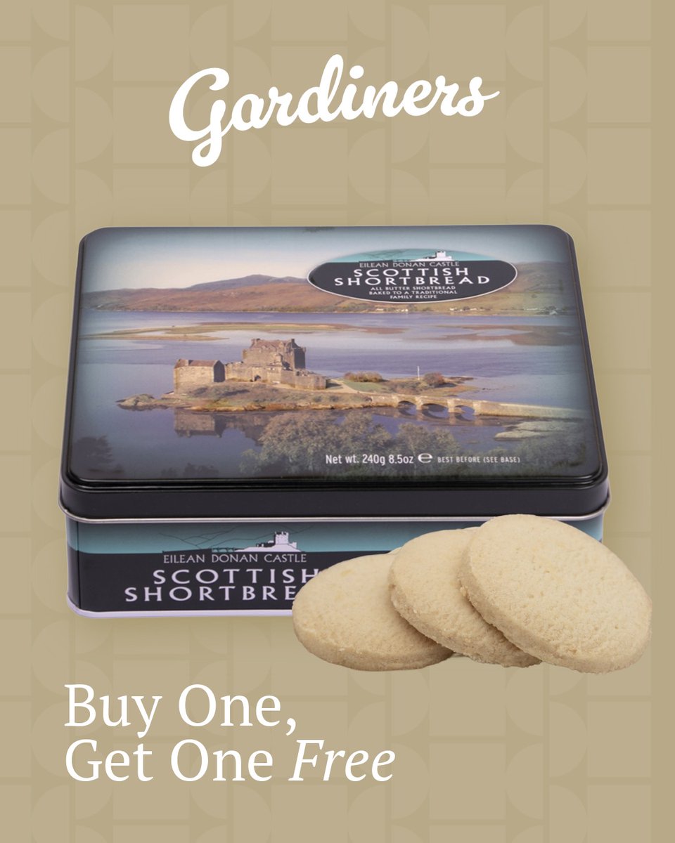 Buy One, Get One FREE on our world-famous Scottish Shortbread.

Crisp, buttery, and baked to perfection - it’s the ultimate partner for your afternoon tea. 

Grab a tin for yourself and gift the second to a friend (or, you know, keep both. We won’t tell).