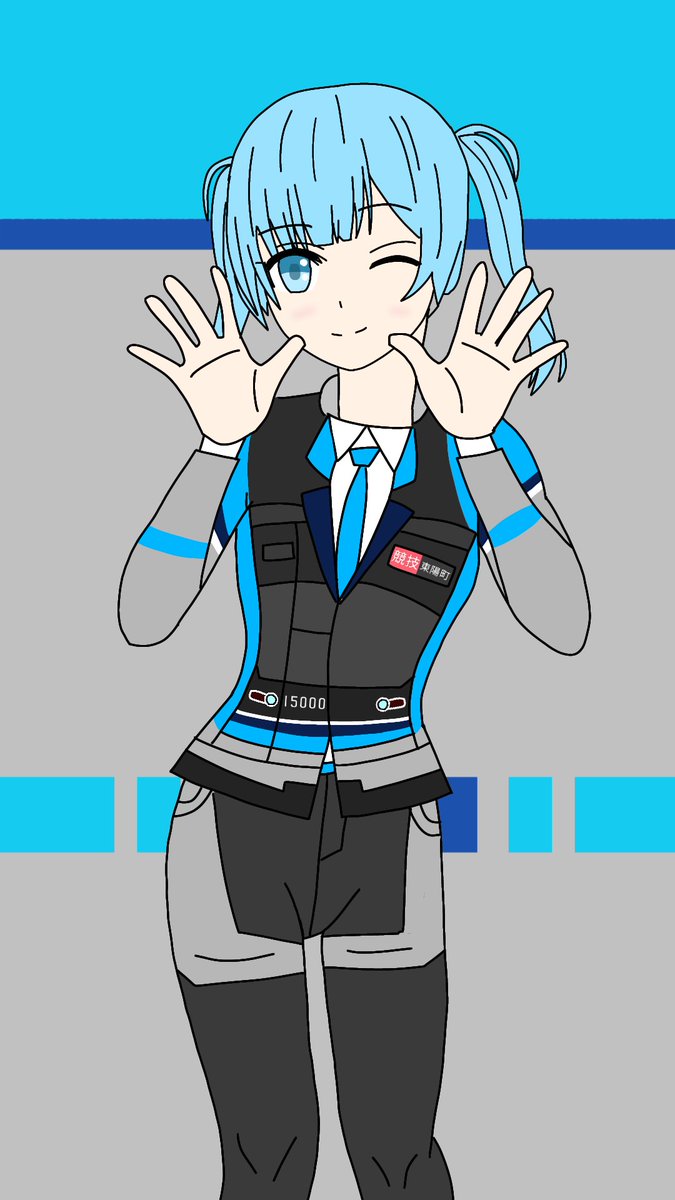 Keiso9100's tweet photo. #鉄道擬人化
#ACCESSLINE #イラスト
可愛いポーズを取る東京メトロ15000系東西線の妙典千野ちゃん！
最近この子にハマってますwww https://t.co/jYHOSxNp8r