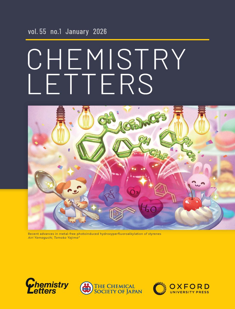 CSJjournals_jp's tweet image. [Highlight Review]
hydroxyperfluoroalkylation, photochemistry, styrene
Review by Prof. Tomoko Yajima @yajimalab_F (Ochanomizu University)
#OnTheCover #FreeAccess

academic.oup.com/chemlett/artic…