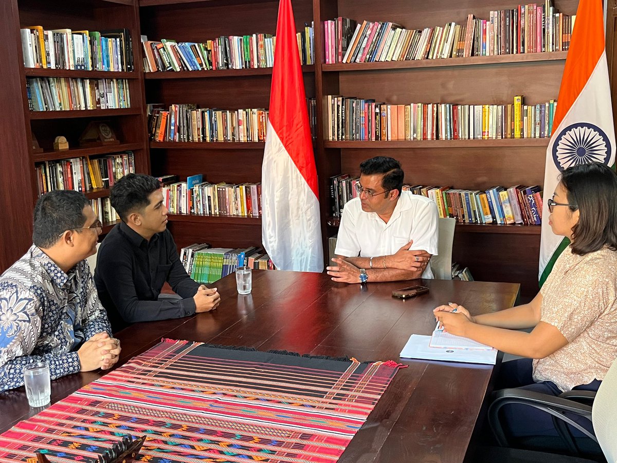 cgibali's tweet photo. Consul General Dr. Shashank Vikram met and congratulated the #ITEC awardees Mr. Muhammad Alfiyan Chairi Hakim and Mr. Kristanto Setyo Utomo from from West Nusa Tenggara and East Nusa Tenggara Central Bureau of Statistics, on their selection for the Specialised Programme at C-DAC, Noida, from 8 to 21 April 2026.

Under the ITEC Programme, the Government of India provides fully funded scholarships, demonstrating its commitment to capacity building in partner countries, including Indonesia.

#CapacityBuilding #IndiaIndonesia #MitraSelamanya