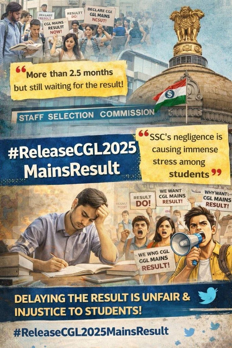 AyushSi93166606's tweet photo. @SSC_GoI @DrJitendraSingh  
#ReleaseCGL2025MainsResult https://t.co/dABo9Ui09d
