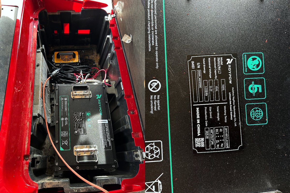 RoyPow_Lithium's tweet image. ⚡ Old cart, new life. ROYPOW S5165L

Lead-acid → lithium = full upgrade
🔋 40–51 km range | 4,000+ cycles
Lightweight, maintenance-free

👉 Upgrade now
 roypow.com/lifepo4-golf-c…
#ROYPOW #GolfCart #LithiumBattery #LiFePO4