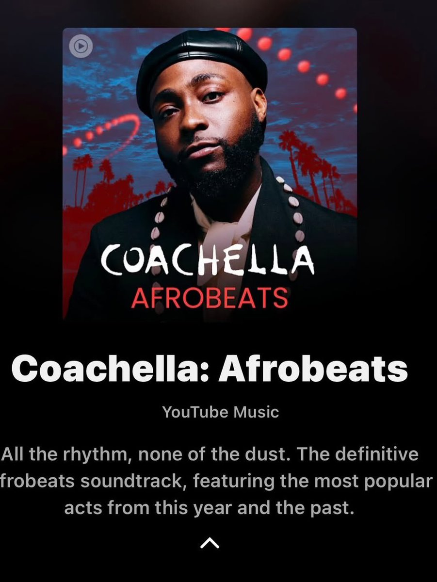 bouncenetworks's tweet image. Davido is the cover star of the Coachella: Afrobeats playlist on YouTube Music ahead of his Coachella set 👏🏽 #Davido #Coachella