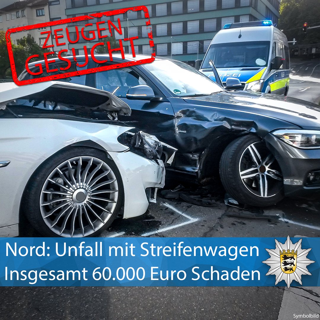 PP_Stuttgart's tweet image. #Nord Am frühen Samstagabend kollidierte ein Streifenwagen mit einem BMW auf einer Kreuzung, dabei wurde eine Person leicht verletzt. Es kam zu einem Gesamtschaden in Höhe von 60.000 Euro. Zur Pressemeldung ▶️ t1p.de/hclfx Eure #Polizei #Stuttgart