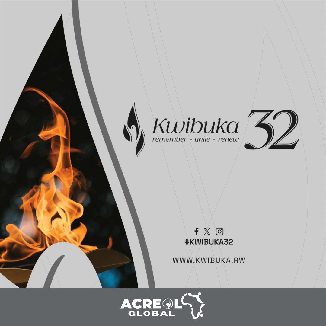 acreolglobal's tweet photo. #Kwibuka32

ACREOL Global yifatanyije n’ Abanyarwanda n’isi yose kwibuka ku nshuro ya 32 Jenoside yakorewe Abatutsi mu 1994. 

“Twibuke, twiyubaka” https://t.co/P5gBZA4hob