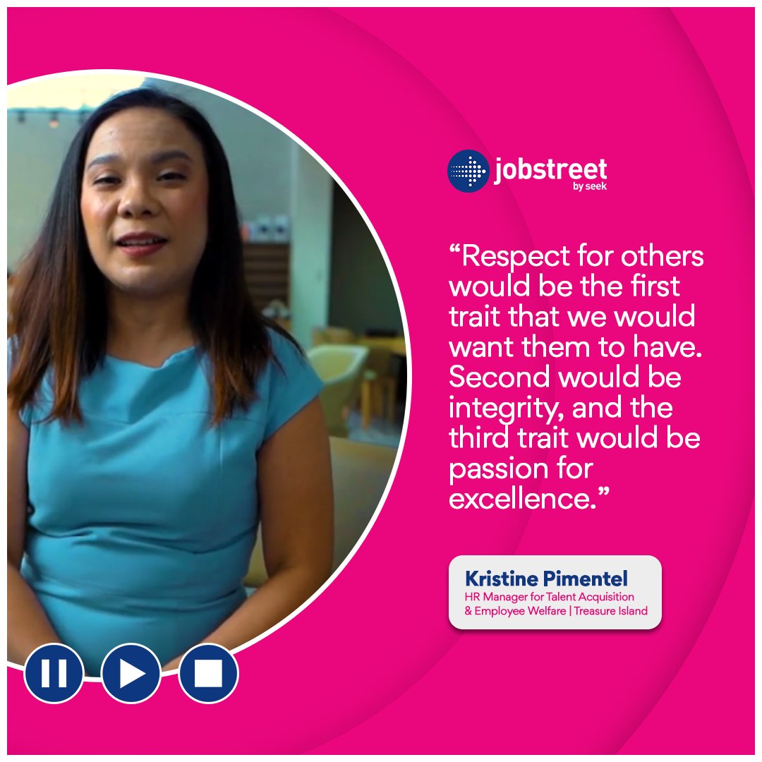 JobstreetPH's tweet photo. Skills can be taught, but values define you. Respect, integrity, and a drive for excellence will always stand out. ✨

#JobstreetPH #JobstreetbySEEK #CareerTips #WorkValues https://t.co/dy5jNLtymA