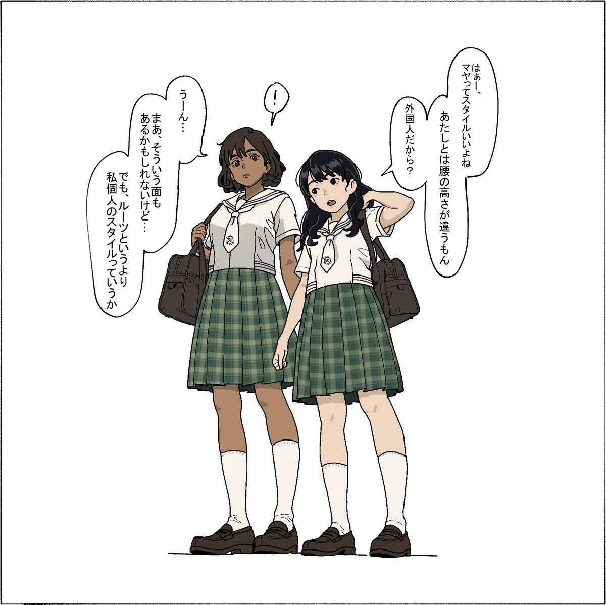 かつて佐世保にあった女子校の子たちがこんな感じでした。 