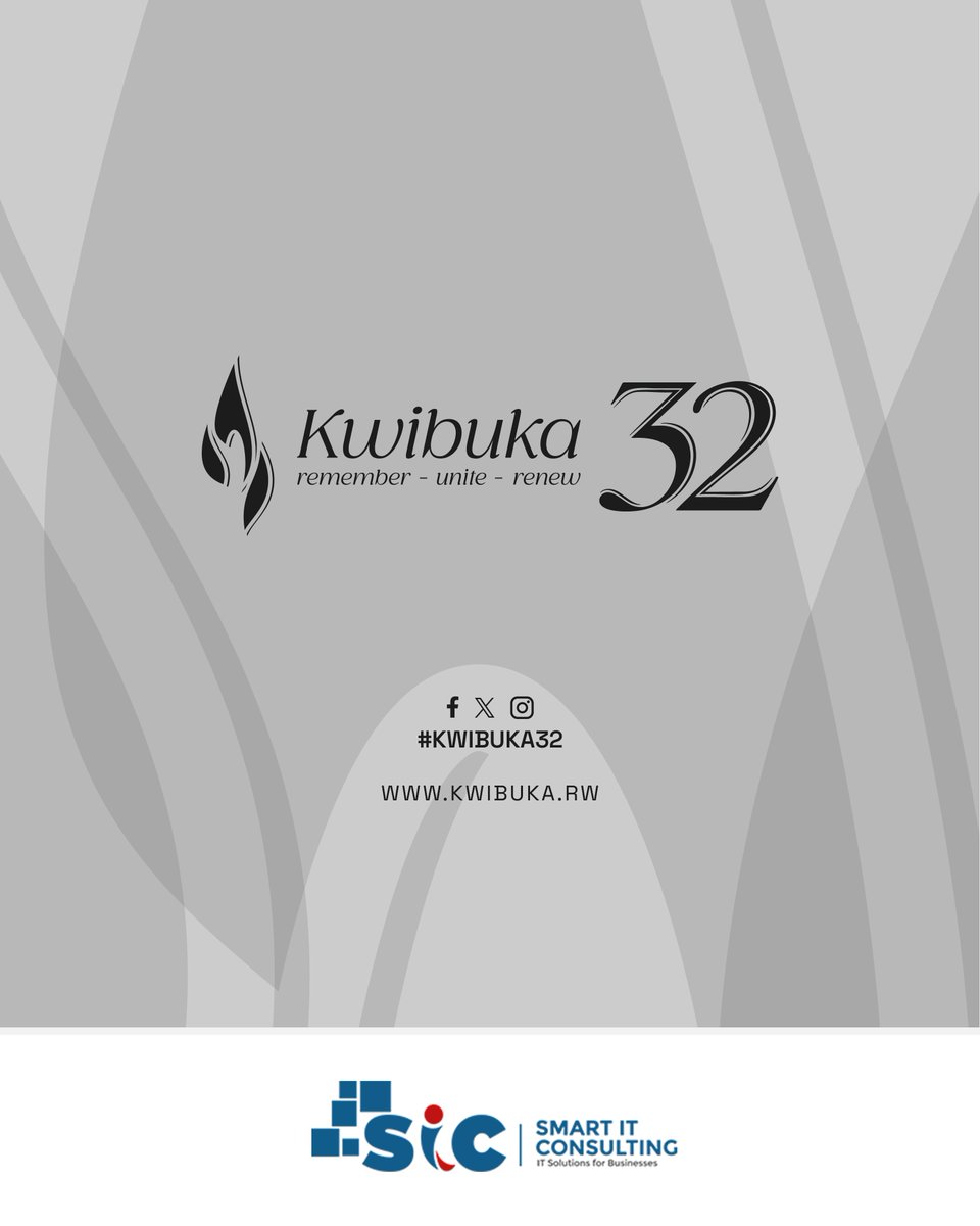 smartitconsult2's tweet photo. #KWIBUKA32

Today, the entire Smart IT Consulting family joins all Rwandans and world in the 32nd commemoration of the Genocide against the Tutsi in 1994.

"REMEMBER – UNITE – RENEW" https://t.co/WLlMrKuQ6j