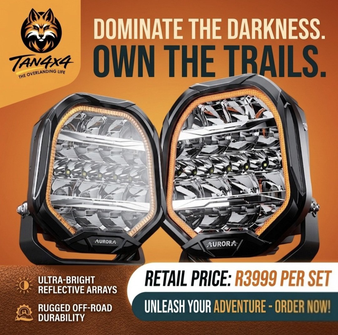 Tan4x4Offroad's tweet image. Now in stock:

STOCK MOVES FAST!!! 

AURORA 7" Spotlights. R3999 per SET.

tan4x4.co.za

#overlanding #trails #spotlights #bargain