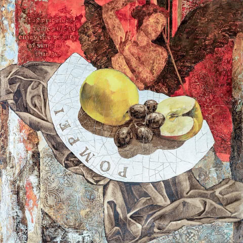 baranowart's tweet photo. Original painting: "Enjoyment of beauty"
Artist: Leonella Vok
60 cm × 60 cm
Oil on canvas

A cracked plate of fruit rests beneath a winged figure in a red hush.

#BaranowArt #FineArt https://t.co/dvAhDMTbmW