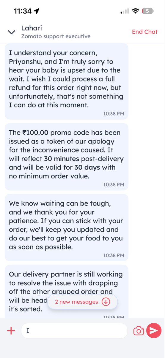 sp20131's tweet photo. @zomato @zomatocare @deepigoyal 
What about my issue . https://t.co/KBUUhBGGZe