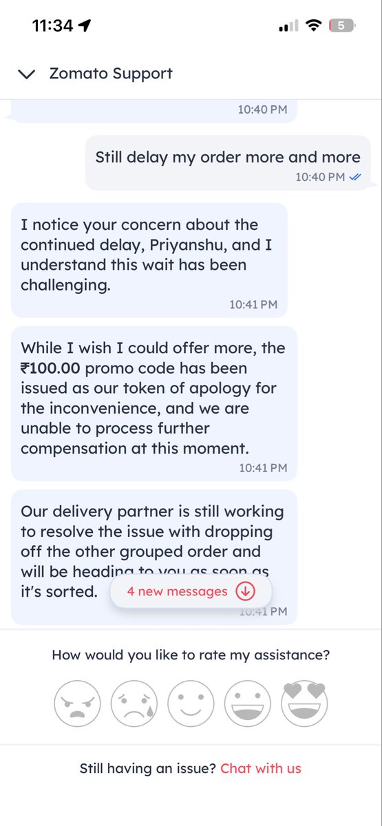 sp20131's tweet photo. @zomato @zomatocare @deepigoyal 
What about my issue . https://t.co/KBUUhBGGZe