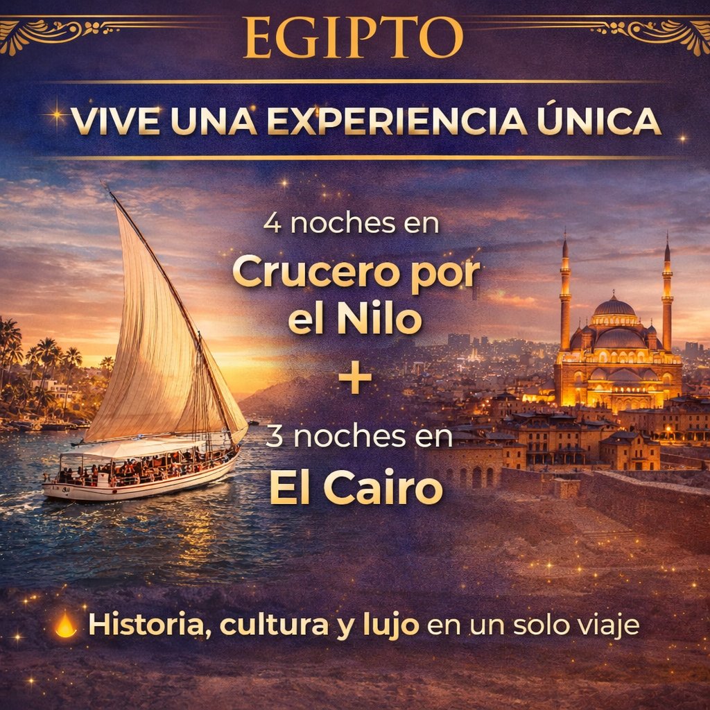 ubadat_viajes's tweet photo. 🇪🇬 EGIPTO TE ESPERA

✨ Historia, cultura y paisajes increíbles… con total seguridad.

✔️ Viaje organizado
✔️ Acompañamiento continuo
✔️ Destino seguro y preparado
Hace unos días, Paco de Ubadat lo vivió sin preocupaciones 🙌
👉 ¿Te gustaría vivirlo tú también? https://t.co/OvQwKpk0qR