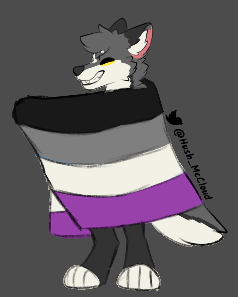 Feliz dia internacional de la Asexualidad 🖤🩶🤍💜 y del espectro aroace (espero que si sea pq lo vi en feibu) y  ojala este lado de la comunidad sea mas visto y apreciado 🥳
#furry #asexual #aroace