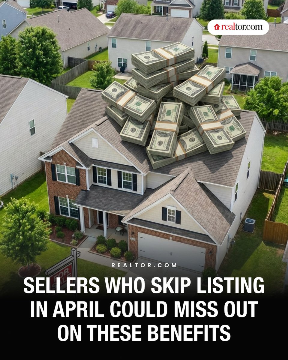 realtordotcom's tweet image. The best week to sell your home in 2026 is April 12-18, and it's coming up fast.

Here's why this week stands out: homes listed during this window historically sell for up to $5,300 more than the average week, attract 16.7% more buyer views, sell about 9 days faster, face nearly