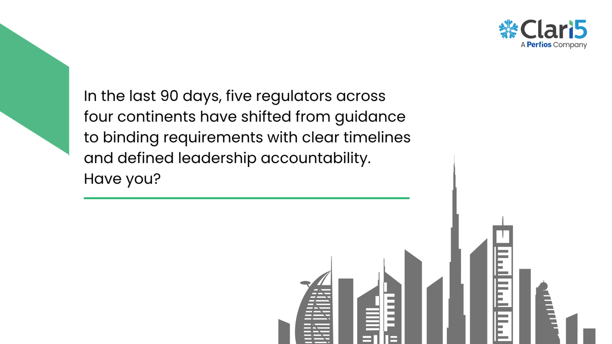 clari5_AI's tweet photo. Regulators are no longer just advising, they are mandating. In the last 90 days, CBN, BSP, RBI, the FCA and others have moved to clear deadlines, real-time controls, and leadership accountability for weak defenses.

#FraudPrevention #AML #RegulatoryCompliance https://t.co/EW00QSA5lE