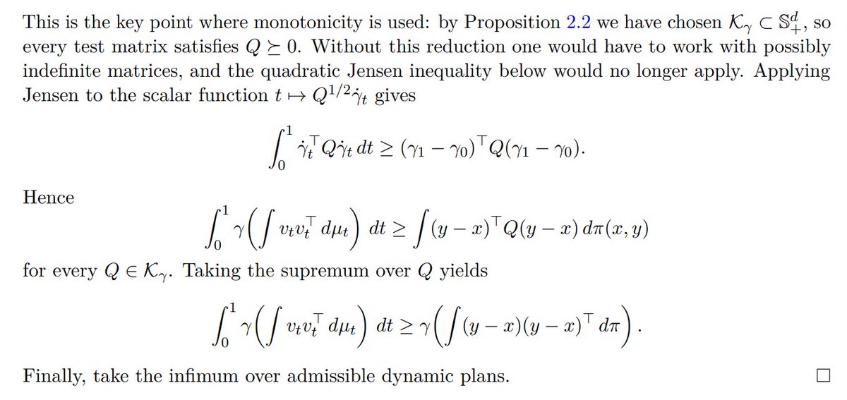novasarc01's tweet photo. this is an unique perspective on muon: instead of explaining it purely as a spectral gradient normalization method the paper interprets it as the operator-norm endpoint of a broader family of spectral wasserstein gradient flows. love how it is beautifully explained by gabriel peyré by unifying ordinary wasserstein gradient flow, intermediate schatten-normalized flows and muon. pure elegance!