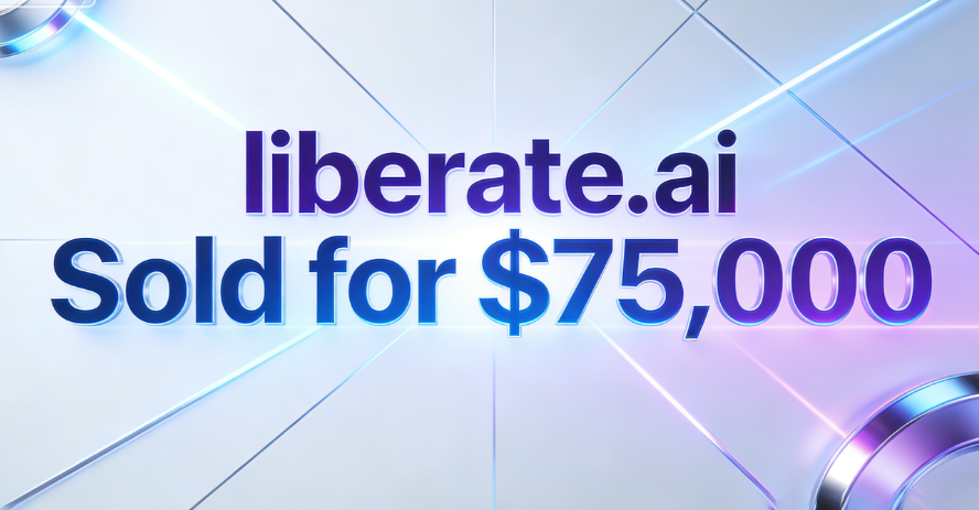DomainNews24's tweet photo. Domain Sold!
💰liberate. ai Sold for $75,000
🛒Sold via Spaceship .com  
🗓️April 4, 2026
This domain name is suitable for AI R&amp;D companies, intelligent SaaS platforms, automation tools, and data liberation products, with maximum brand compatibility.
more：https://t.co/BJ7FfR8hu8 https://t.co/CXIsMxK5sA
