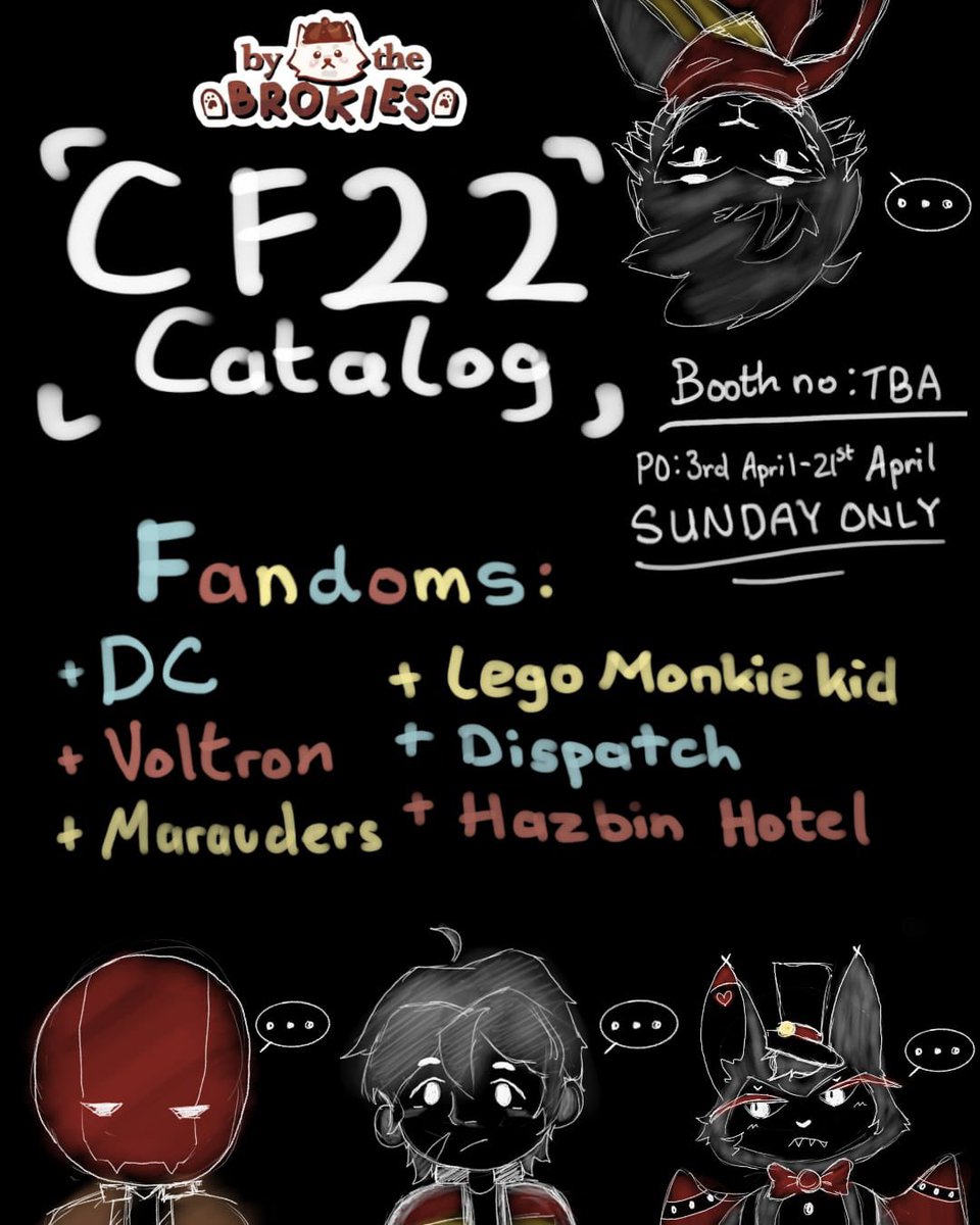 lenciatelier's tweet photo. likes & shares appreciated!!
ByTheBrokies is coming to #comifuro22 !
PRE-ORDER open 3-21 April 2026
Articโs catalog: #DC , #Voltron , #LegoMonkeyKid , & more! (1/4)
๐ https://t.co/XBnfIsMnVJ
follow our IG: @/bythebrokies
dm for any inquiries!!
#cf22 #comifuro22catalog https://t.co/hsRFFw8y7n