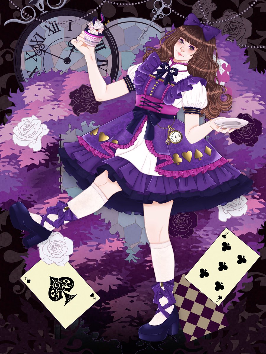 Wh1te_Crystal's tweet photo. “Twinkle, twinkle, little bat! How I wonder what you’re at! Up above the world you fly, like a tea-tray in the sky.” 
— Unbirthday Song ✨🌹

[DIABOLIK LOVERS: DARK ALICE IN DREAM COLLAB - OC: Muriel Malaj]

#diaboliklovers #diabolikloversoc #originalcharacterart #ocdrawing https://t.co/oZ4Zp4lJan