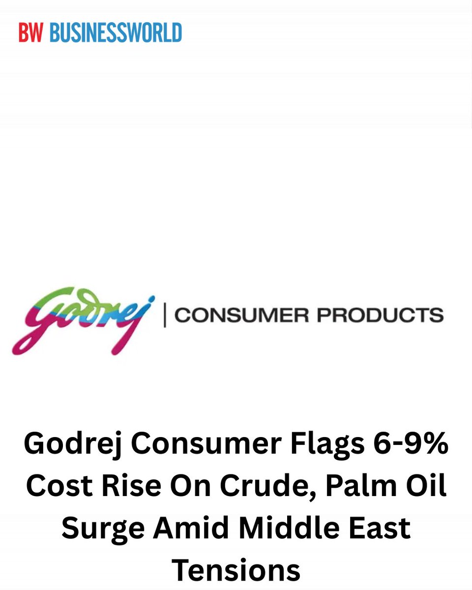 BWBusinessworld's tweet image. Company says it plans to offset the cost pressures through calibrated price increases and cost optimisation measures

Read more:businessworld.in/article/godrej…

@anuragbatrayo |  @NFWarsia | Tanvie Ahuja

#GodrejConsumers #FMCG
