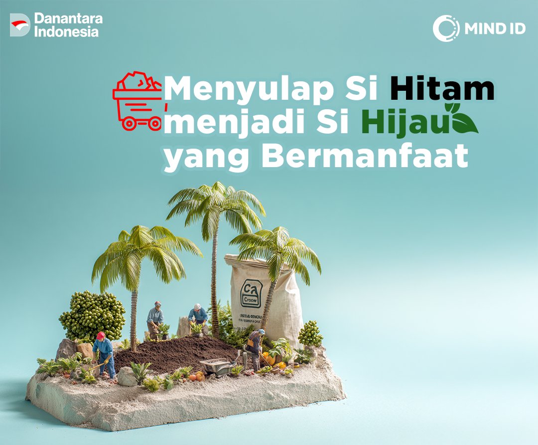 MiningIndonesia's tweet photo. PTBA kembali menghadirkan inovasi melalui hilirisasi batu bara (si hitam) menjadi kalium humat, bahan alami yang penting untuk meningkatkan kesuburan tanah. https://t.co/789MNje5QU