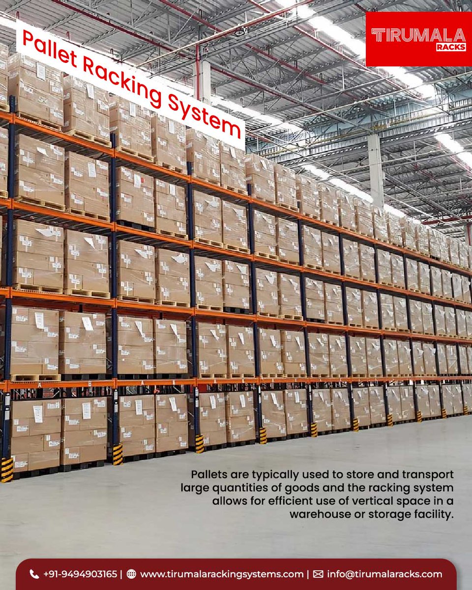 TiruRacks's tweet image. Maximize your warehouse efficiency with our premium Pallet Racks 
Designed for high load capacity, durability, and optimal space utilization .

+91-9494903165
tirumalarackingsystems.com
info@tirumalaracks.com

#PalletRacks #WarehouseSolutions #StorageSystem #IndustrialStorage