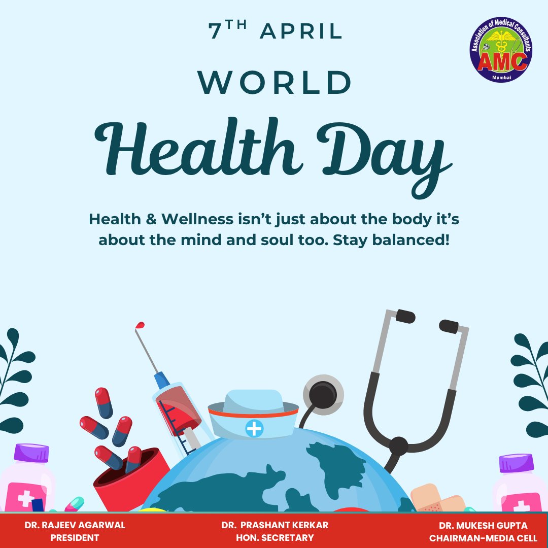 AMCMUMBAI's tweet photo. Health is the foundation of every thriving community.
This #WorldHealthDay, we reaffirm our commitment to accessible, equitable, and quality healthcare for all.
#HealthForAll #StrongerTogether #healthmatters #healthliving https://t.co/w6ognIxrvA