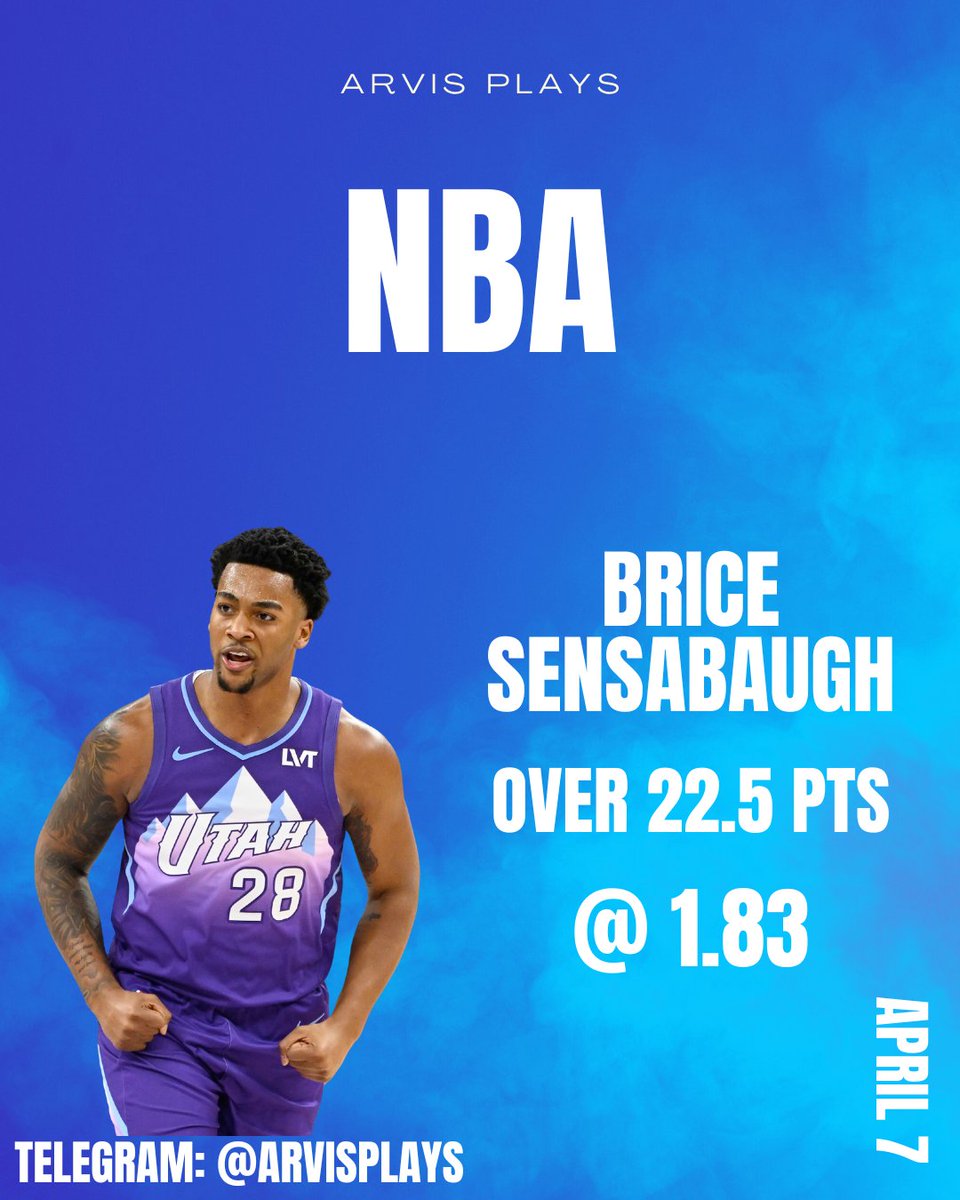mrbpicks's tweet photo. NBA for today!

Pelicans - Jazz
Pick: Brice Sensabaugh over 22.5 points
Odds: 1.83
Stake: 3 units

#gamblingx https://t.co/2aedC0Fmih
