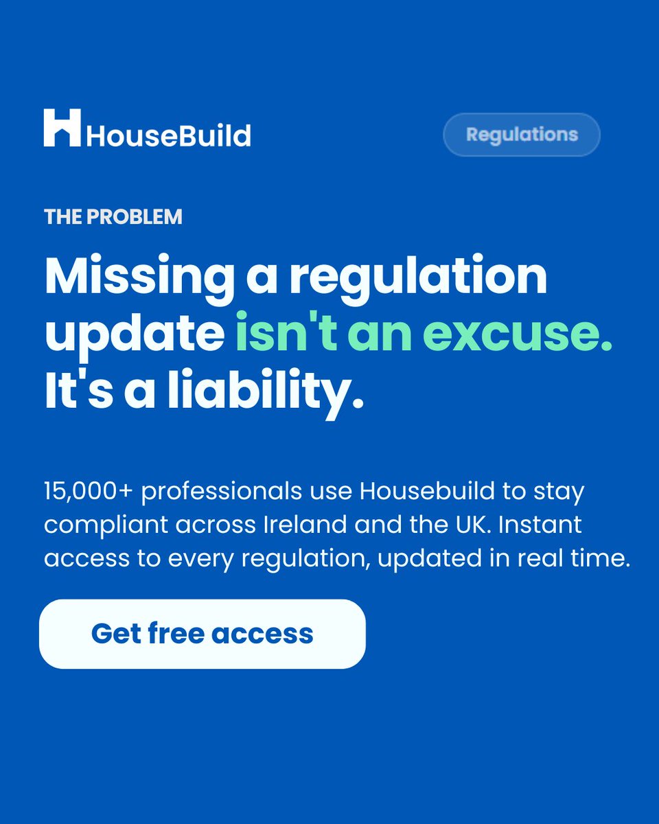 Housebuild_'s tweet photo. Missing a regulation update isn't an excuse.
It's a liability.
Here's what that actually looks like in practice 🧵 https://t.co/gZdbDsUzE0