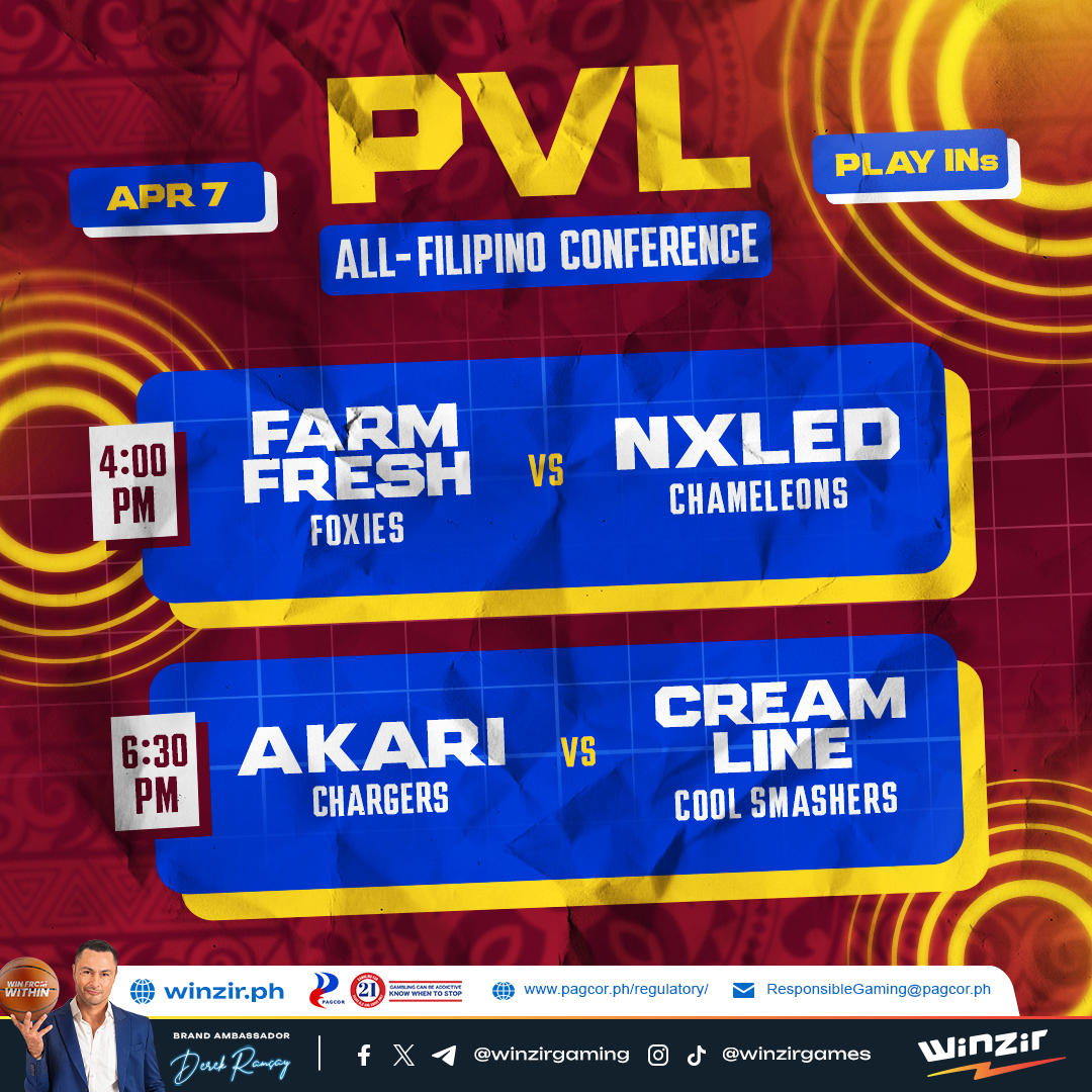 winzirgaming_ph's tweet photo. DO-OR-DIE in the #PVL Play-In Round! πβ‘οΈ
With everything at stake, expect intense pressure, big plays, and clutch moments as teams battle for a spot in the next round. Who advances, who exits? π₯
#winzir #PVL2026 #AllFilipinoConference #GameDay https://t.co/BiDDnoSKv5
