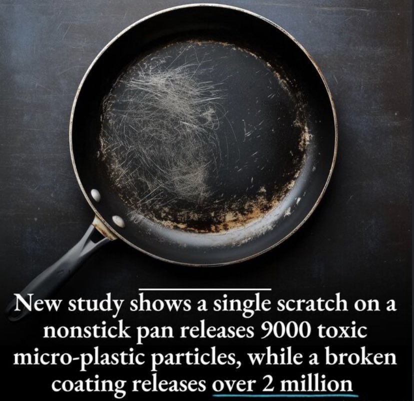 medikamart's tweet image. You would never knowingly serve plastic to your family,And yet, a simple scratch on a non-stick pan may be doing exactly that—releasing thousands, even millions, of invisible particles

#PreventiveHealth #AwarenessMatters #KitchenChoices #PublicHealth #Wellbeing #Medikamart