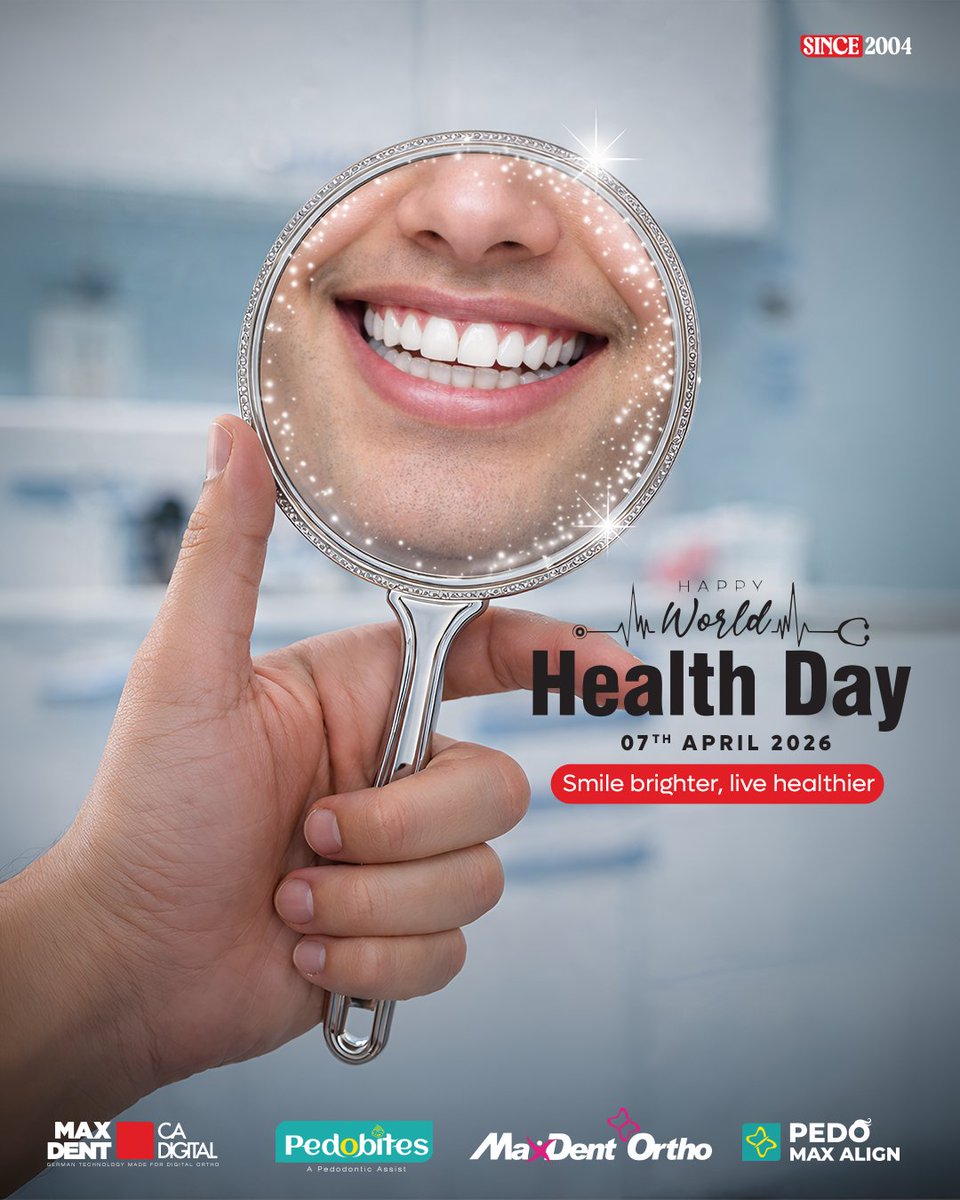 A healthy smile, a healthier you.
This World Health Day, take a step toward better oral care because every smile tells your health story. 😁
.
.
#WorldHealthDay #HealthForAll #GlobalHealth #HealthyLiving #StayHealthy #WellnessMatters #MaxDentOrtho
