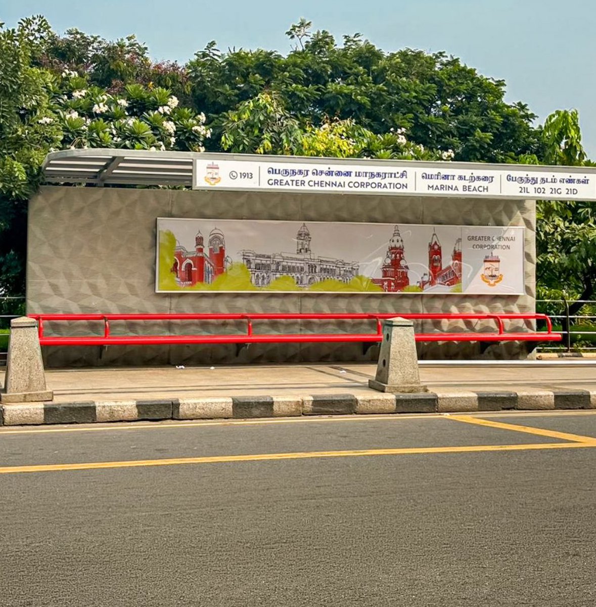 The 3D printed bus stops in Chennai look really good...👌