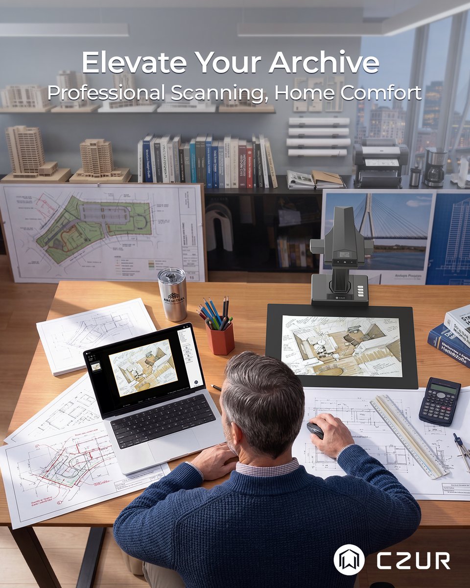 CZUROfficial's tweet image. The #CZUR ET Series turns complex blueprints and large-scale archives into high-quality digital assets in seconds. Clearer scans, smoother workflows, and more room for inspiration.

Learn more: shop.czur.com/products/etsca…

#DigitalArchive #architecturedesign #bookscanner