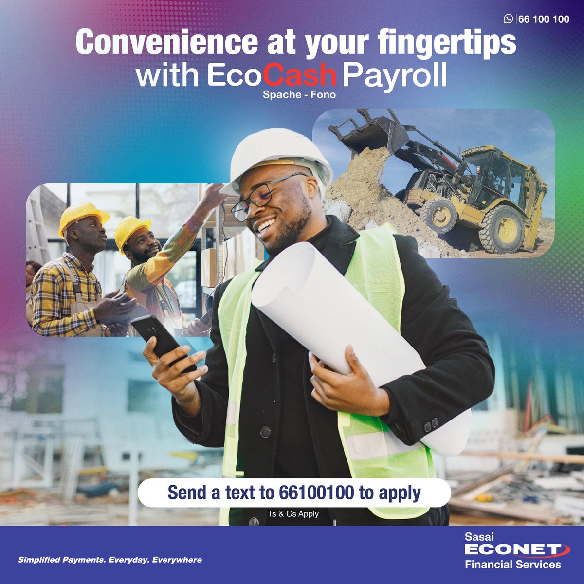 econetlesotho's tweet image. Stop the payroll headache! 💼 

Pay your team securely and conveniently using EcoCash Payroll. It’s the smart way to handle business. 💰

📞 Call 199 or WhatsApp Mpoi at 66 100 100 to get started!

#Convenience #EcoCash #Smartpay