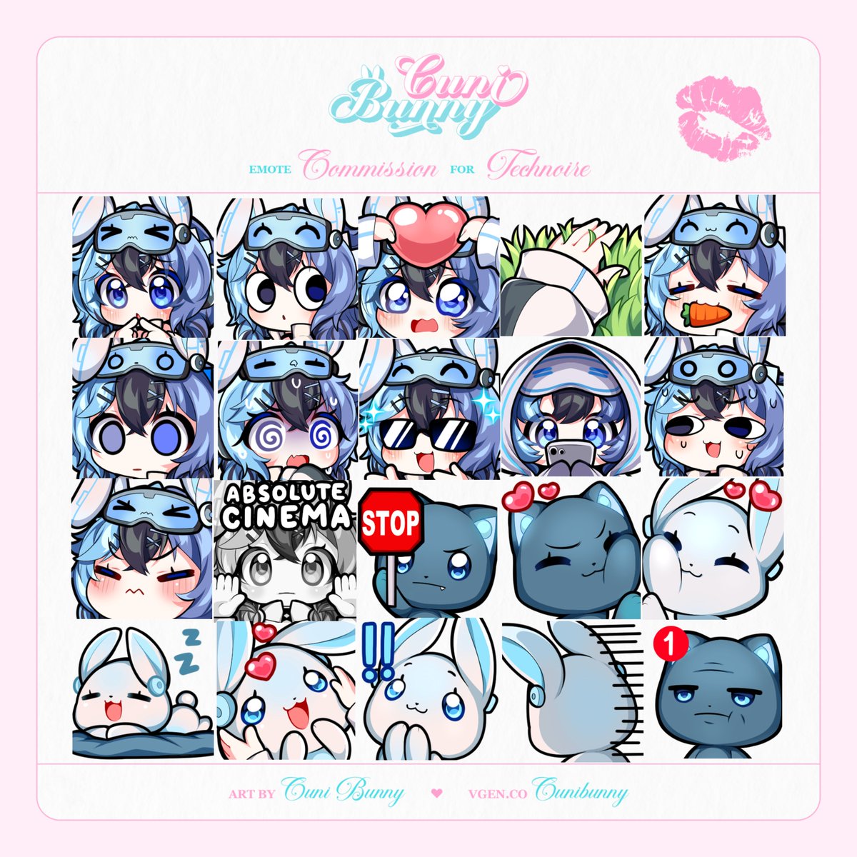 ₊‧꒰ა ♱ ໒꒱ ‧₊˚                                                  
୨୧ Emotes comm for @/TechnoireVT   
Congrats on your outfit debut ⊹˚. ♡ ~
