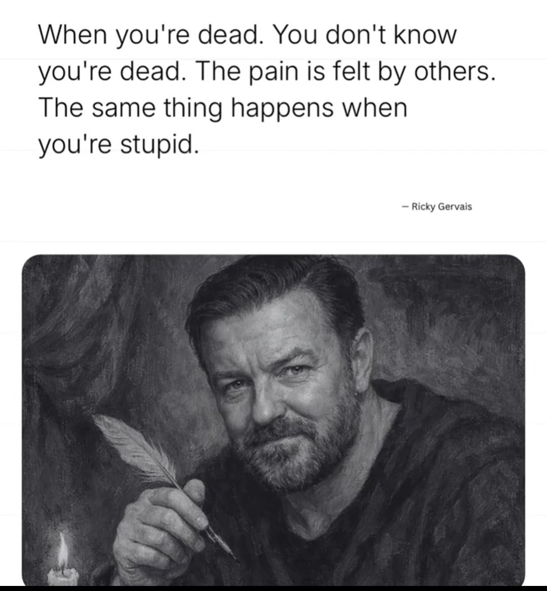 ayooogr's tweet image. KEBIJAKAN
#bijak

Ketika kamu mati maka kamu tidak tahu kalo kamu telah mati, sakitnya yang merasakan orang2 di sekitar mu.
Hal yang sama berlaku jika kamu bodoh ehh #botol 😁#mahasiwabotol

itulah kenapa bodoh itu sama dengan SOMBONG