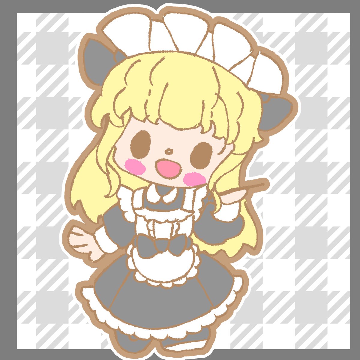 「落書きメイドさん」|こた猫🐱 🎤🎨3/10~/16colorful＆dreamy原宿デザインフェスタギャラリーのイラスト