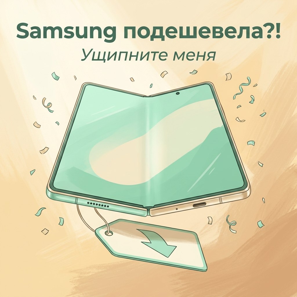 WeAreDroids's tweet image. Samsung наконец снижает цену на складной флагман. Galaxy Z Fold 8 обещают заметно дешевле прошлого, который стоил под 170 тысяч. Если правда, это лучшее, что могло случиться со складными телефонами.